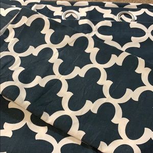Distressed Navy Curtain set - 84in Nautical